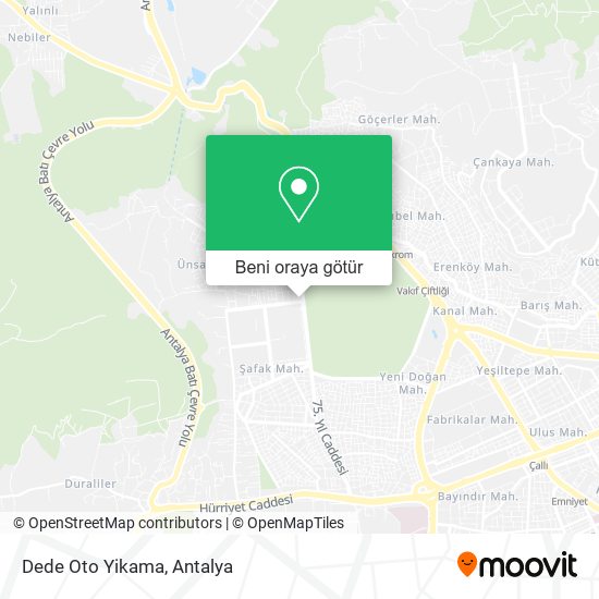 Dede Oto Yikama harita