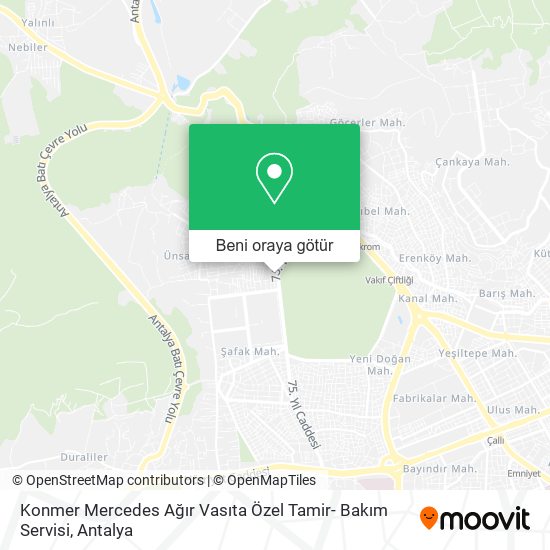 Konmer Mercedes Ağır Vasıta Özel Tamir- Bakım Servisi harita