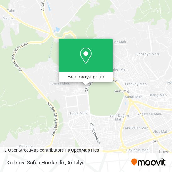 Kuddusi Safalı Hurdacilik harita