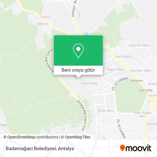 Bademağacı Belediyesi harita