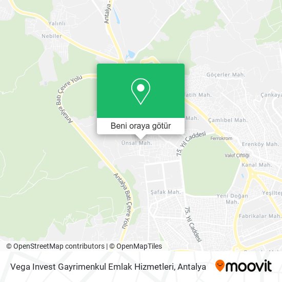 Vega Invest Gayrimenkul Emlak Hizmetleri harita