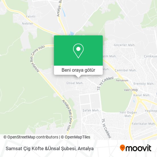 Samsat Çig Köfte &Ünsal Şubesi harita