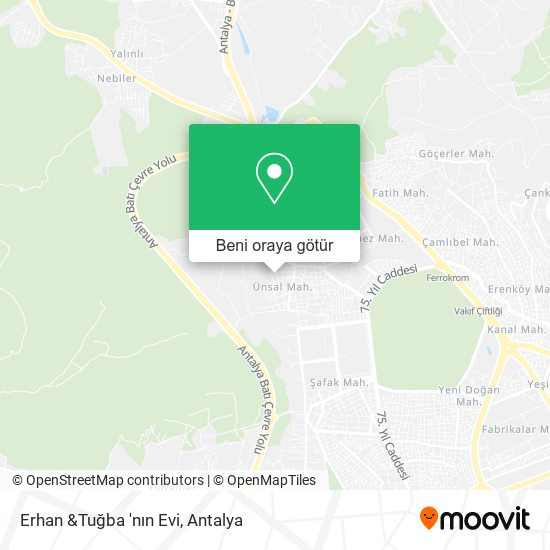 Erhan &Tuğba 'nın Evi harita