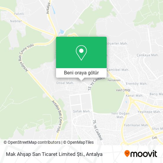 Mak Ahşap San Ticaret Limited Şti. harita