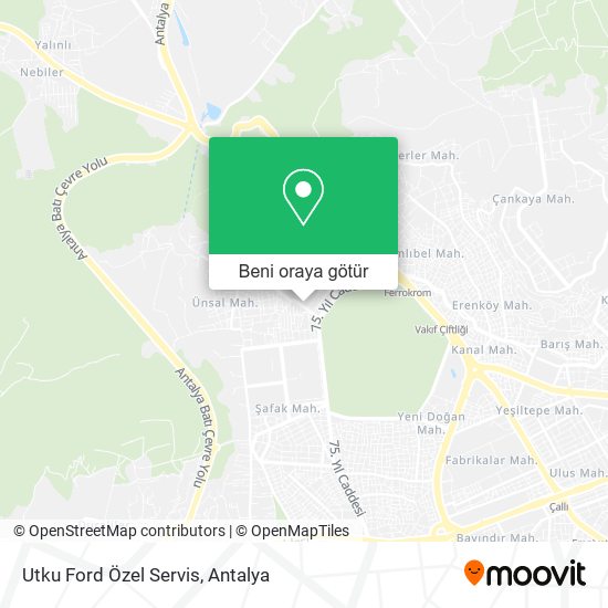 Utku Ford Özel Servis harita