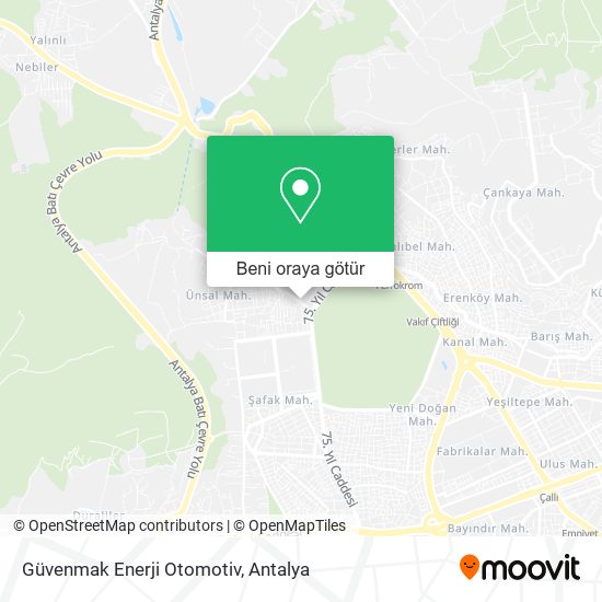 Güvenmak Enerji Otomotiv harita