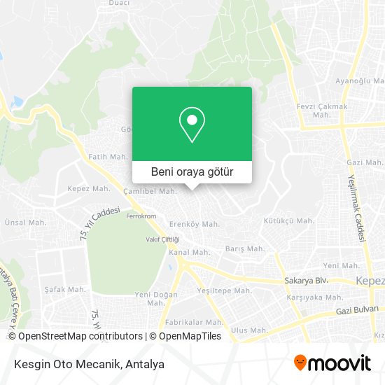 Kesgin Oto Mecanik harita