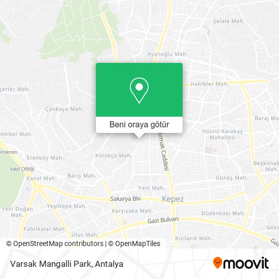 Varsak Mangalli Park harita