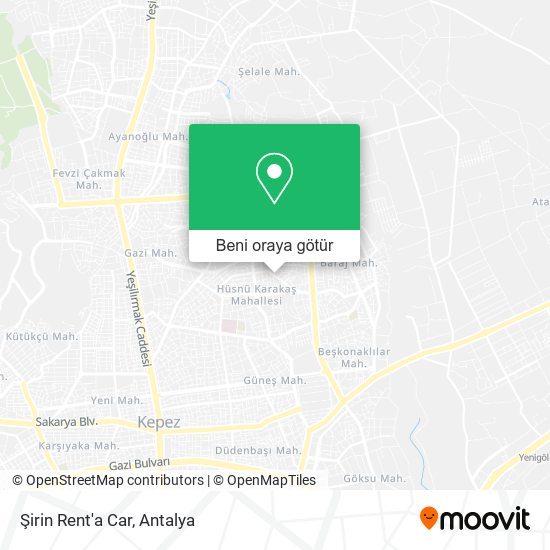 Şirin Rent'a Car harita