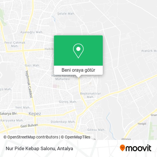 Nur Pide Kebap Salonu harita