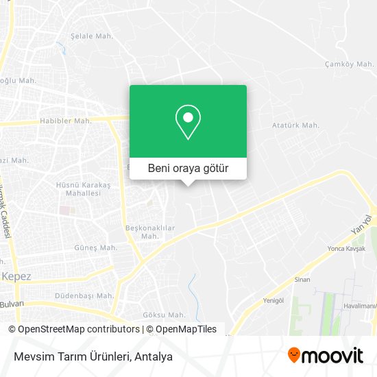 Mevsim Tarım Ürünleri harita