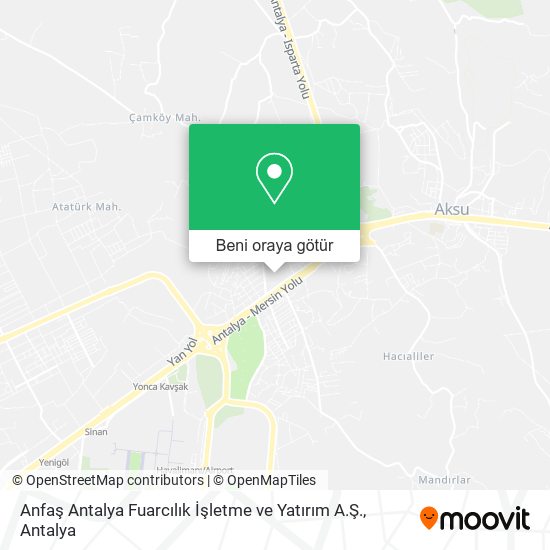 Anfaş Antalya Fuarcılık İşletme ve Yatırım A.Ş. harita