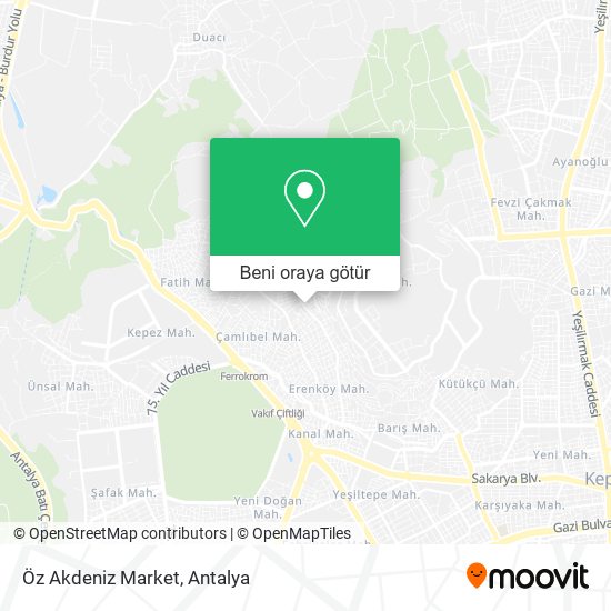 Öz Akdeniz Market harita