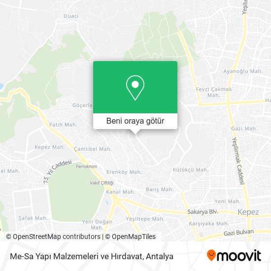Me-Sa Yapı Malzemeleri ve Hırdavat harita