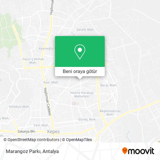 Marangoz Parkı harita
