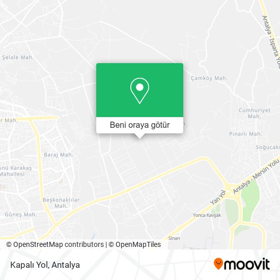 Kapalı Yol harita