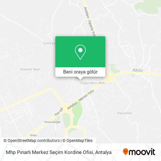 Mhp Pınarlı Merkez Seçim Kordine Ofisi harita