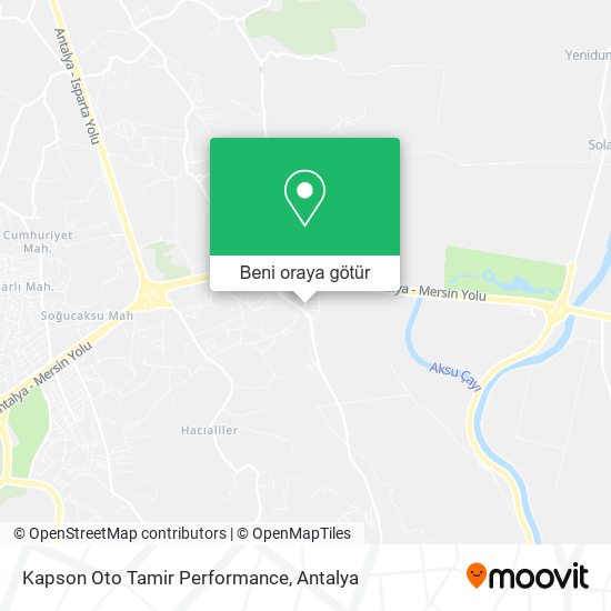 Kapson Oto Tamir Performance harita