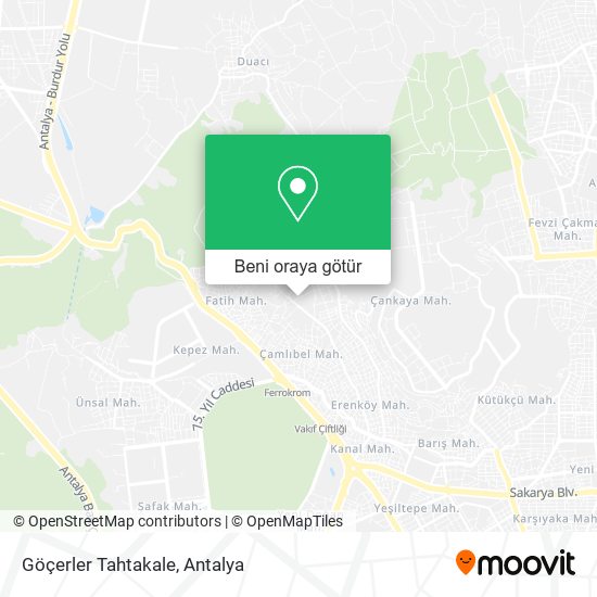 Göçerler Tahtakale harita