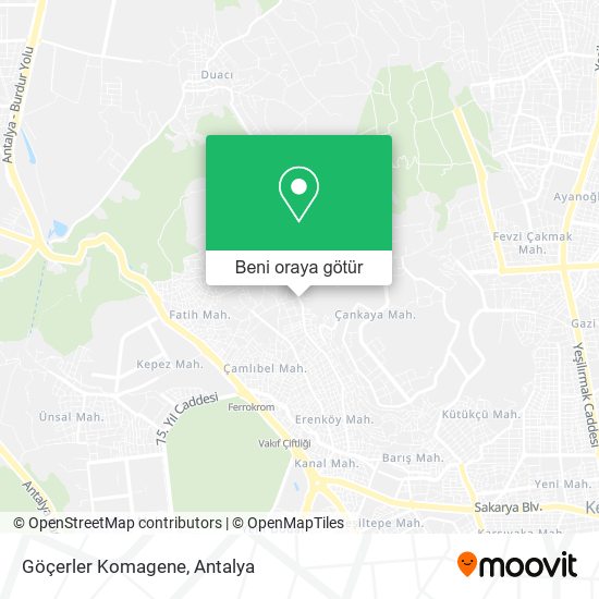 Göçerler Komagene harita