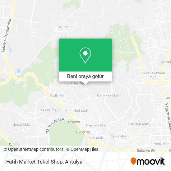 Fatih Market Tekel Shop harita