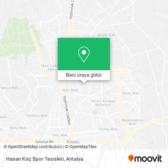 Hasan Koç Spor Tesisleri harita
