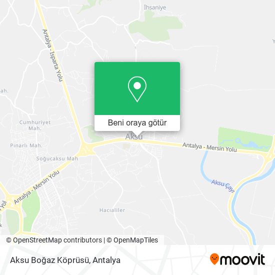 Aksu Boğaz Köprüsü harita