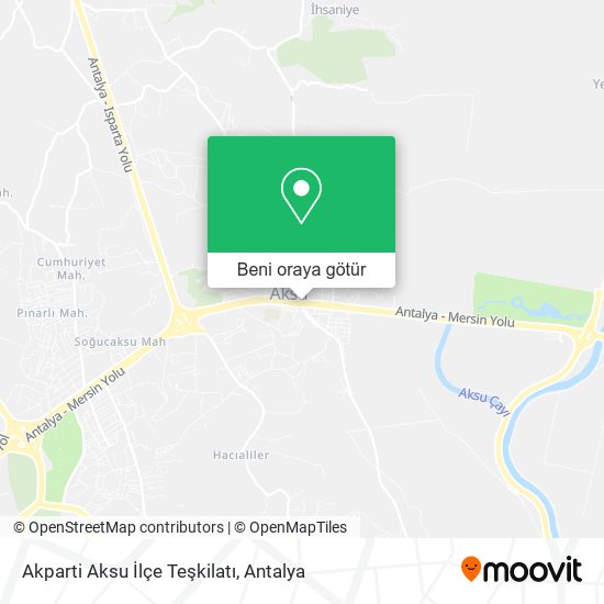 Akparti Aksu İlçe Teşkilatı harita