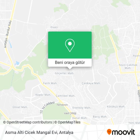 Asma Alti Cicek Mangal Evi harita
