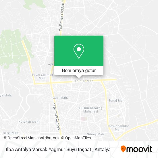 Ilba Antalya Varsak Yağmur Suyu İnşaatı harita