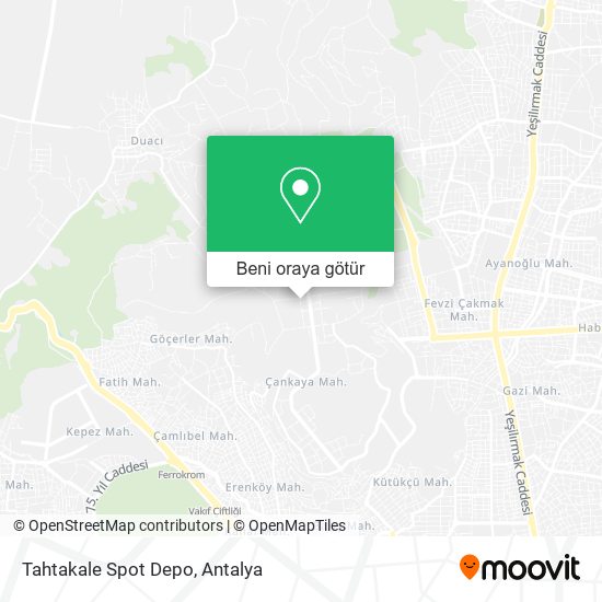 Tahtakale Spot Depo harita