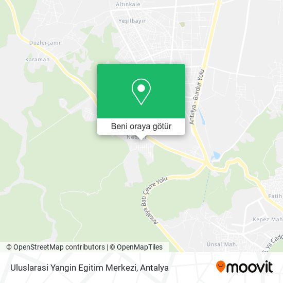 Uluslarasi Yangin Egitim Merkezi harita