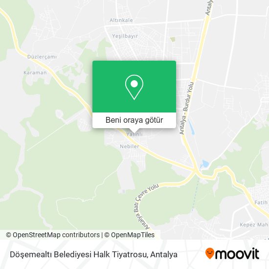 Döşemealtı Belediyesi Halk Tiyatrosu harita