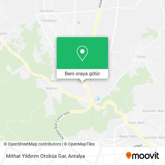 Mithat Yıldırım Otobüs Gar harita