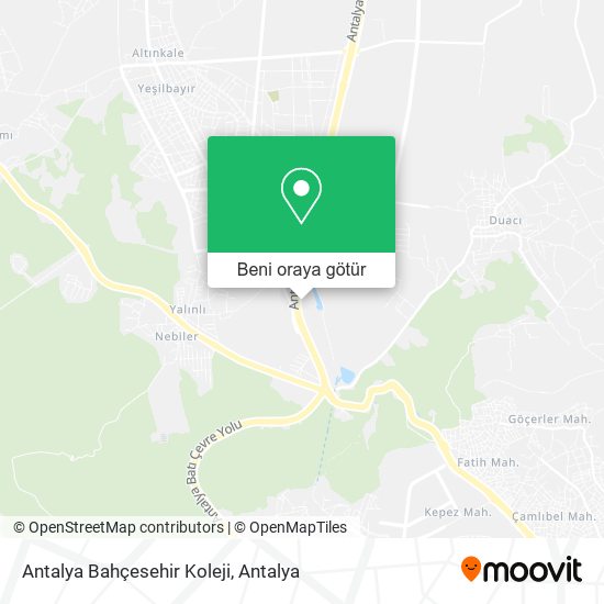 Antalya Bahçesehir Koleji harita