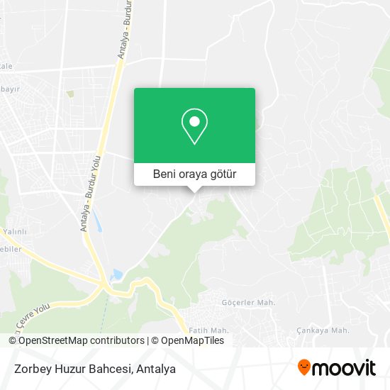 Zorbey Huzur Bahcesi harita