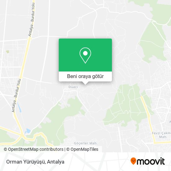 Orman Yürüyüşü harita