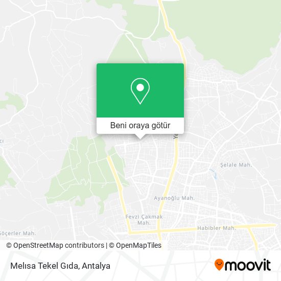 Melısa Tekel Gıda harita