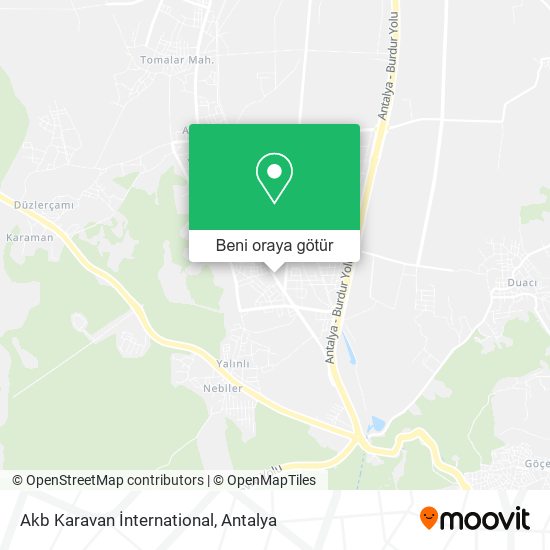 Akb Karavan İnternational harita