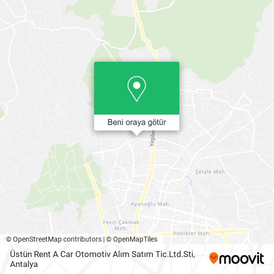 Üstün Rent A Car Otomotiv Alım Satım Tic.Ltd.Sti harita