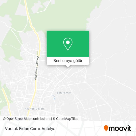 Varsak Fidan Cami harita