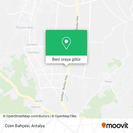 Özen Bahçesi harita