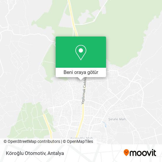 Köroğlu Otomotiv harita