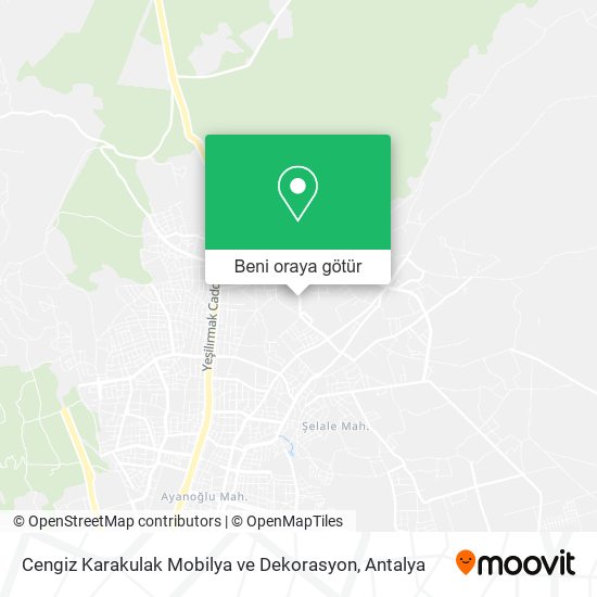 Cengiz Karakulak Mobilya ve Dekorasyon harita