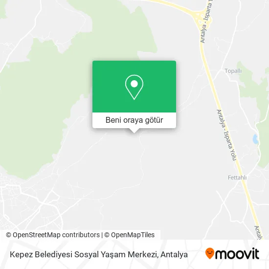Kepez Belediyesi Sosyal Yaşam Merkezi harita