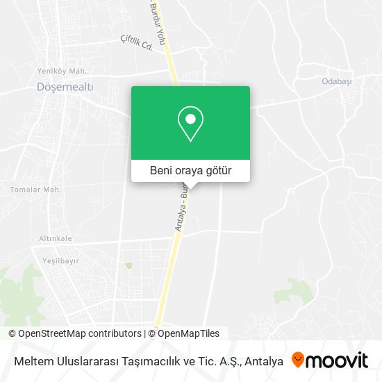 Meltem Uluslararası Taşımacılık ve Tic. A.Ş. harita