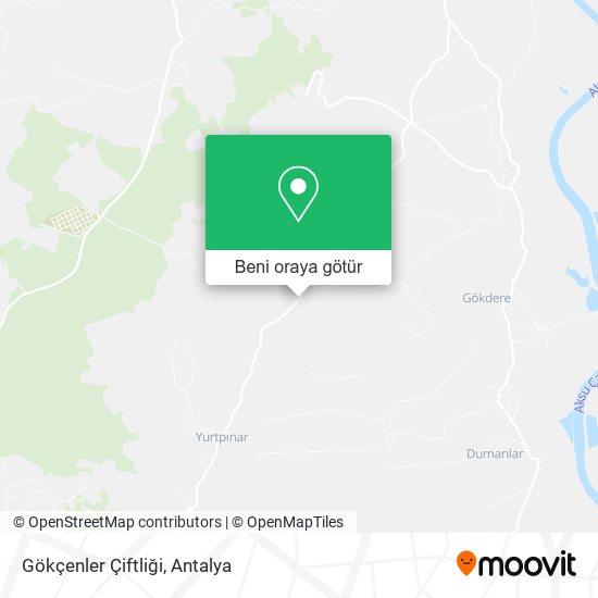 Gökçenler Çiftliği harita