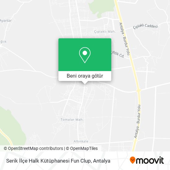 Serik İlçe Halk Kütüphanesi Fun Clup harita