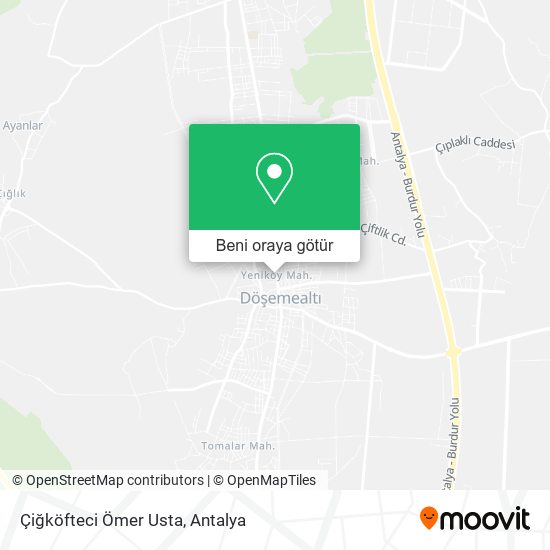Çiğköfteci Ömer Usta harita