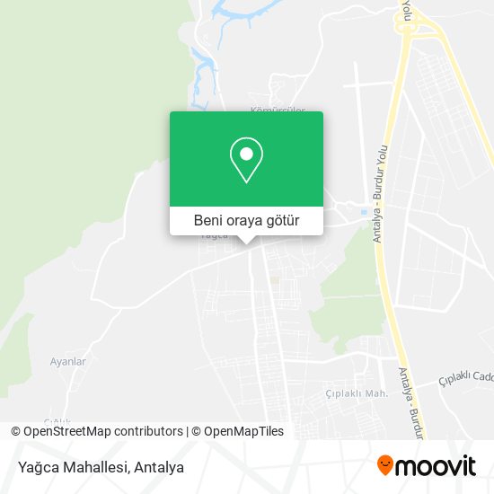 Yağca Mahallesi harita
